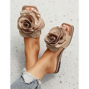 SOLD. Floral Beige Women's Sandals